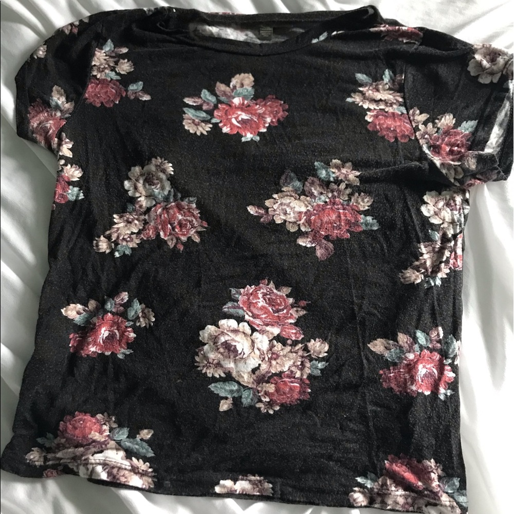 Cropped Floral Tee